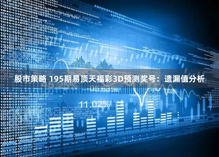 股市策略 195期易顶天福彩3D预测奖号：遗漏值分析