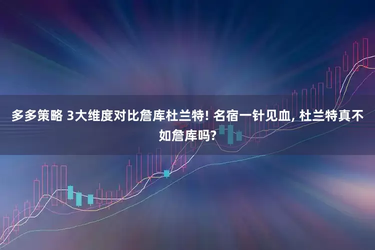 多多策略 3大维度对比詹库杜兰特! 名宿一针见血, 杜兰特真不如詹库吗?